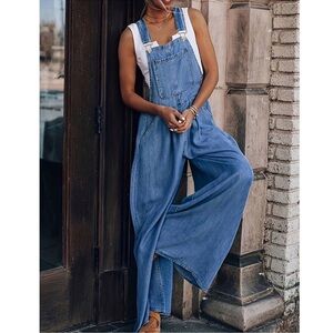 Women's Blue Denim Overalls